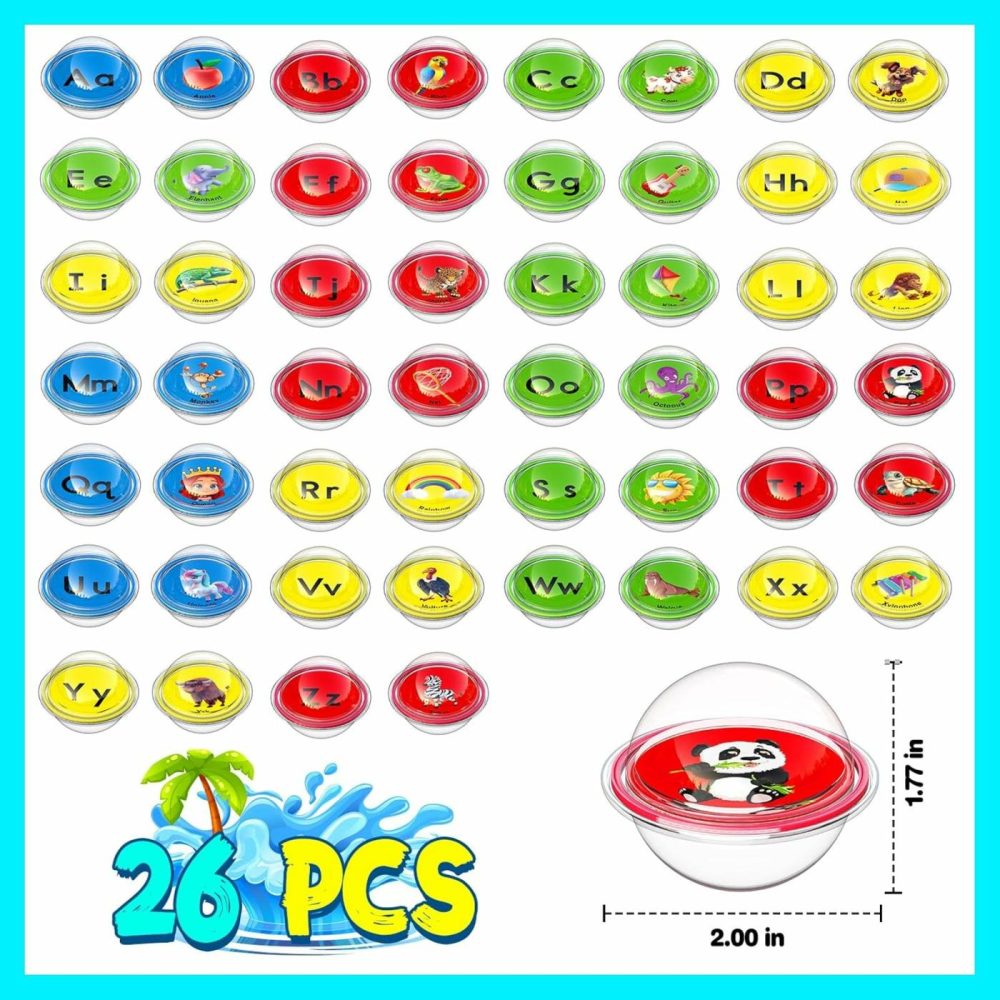 Bath Toys For Kids – 26 Pcs Float & Find Alphabet Bubbles Baby Pool Toys For Toddlers 1-3,Water Table Bathtub Kids Party Toy,Preschool Learning Toys Gifts For Boys Girls Age 1 2 3 4 5  |  Bath Toys All Toys Bath Toys