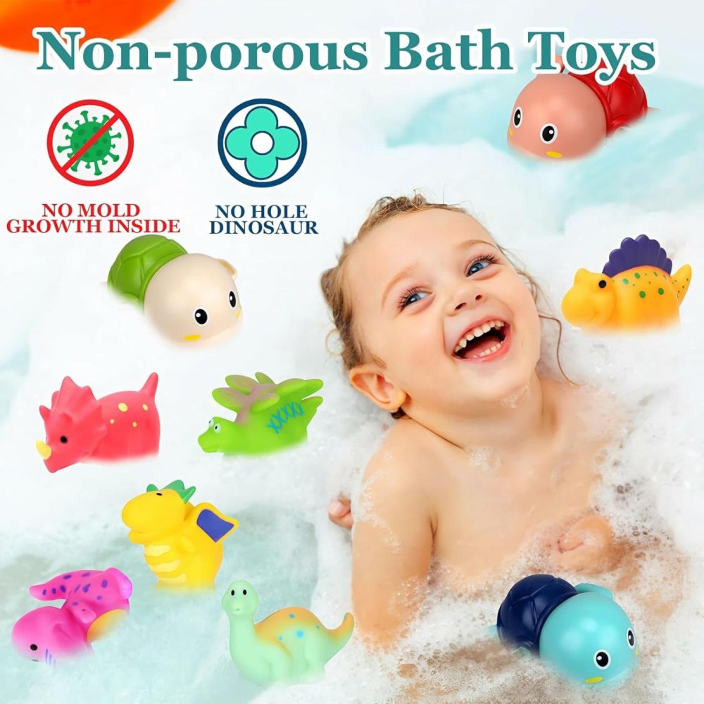 Bath Toys For Kids Ages 1-3 – Mold Free Baby Toddler Bath Toys 6-12-18 Months – No Hole Bathtub Toys For 1 2 3 4 Years Old Boys Girls – Infants Pool Water Shower Toys 1St Gifts Baby Bath Essentials  |  Bath Toys All Toys Bath Toys