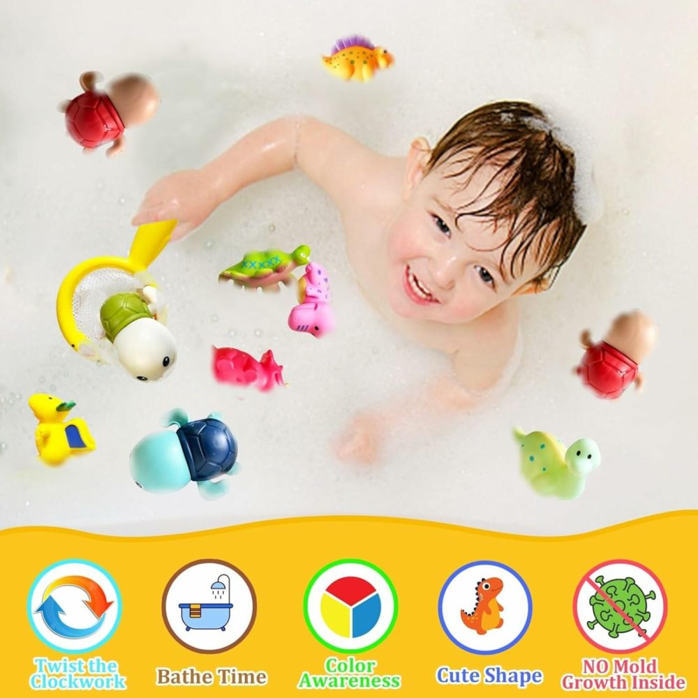 Bath Toys For Kids Ages 1-3 – Mold Free Baby Toddler Bath Toys 6-12-18 Months – No Hole Bathtub Toys For 1 2 3 4 Years Old Boys Girls – Infants Pool Water Shower Toys 1St Gifts Baby Bath Essentials  |  Bath Toys All Toys Bath Toys