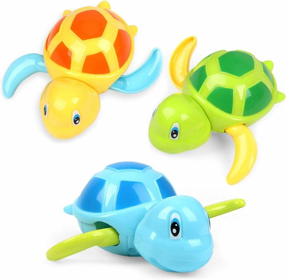 Bath Toys For Toddlers 1 2 3 4 5 Years Old,Pool Toys For Kids,Baby Funny Wind Up Swimming Turtle Bath Toy,Cute Floating Bathtub Water Toys,Gift For Preschool Child Boys Girls (3 Pcs)  |  Bath Toys All Toys Bath Toys