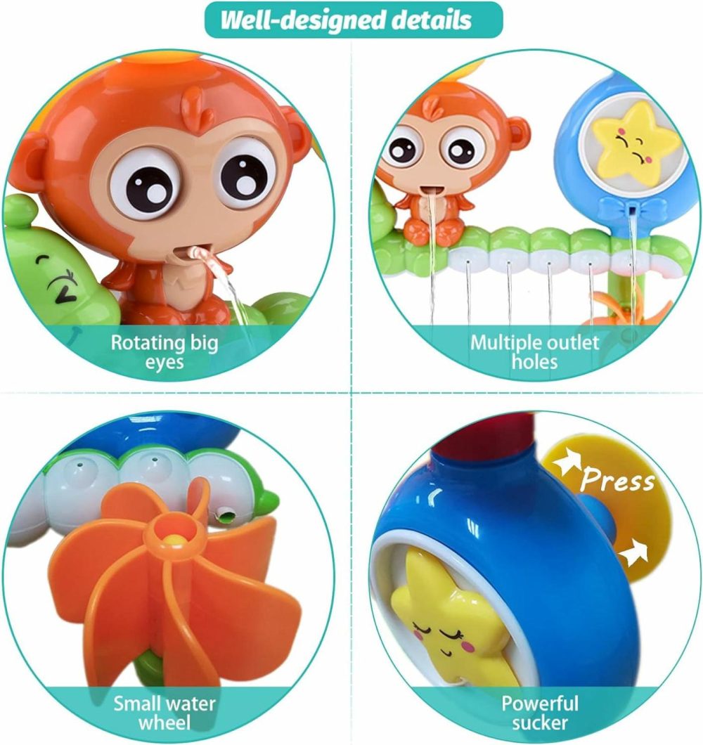 Bath Toys For Toddlers 1-3 Age 1 2 3 4 Year Old Boys Girls Toddler Bath Tub Toys For Kids Baby Infant Water Bath Tub Toys  |  Bath Toys All Toys Bath Toys