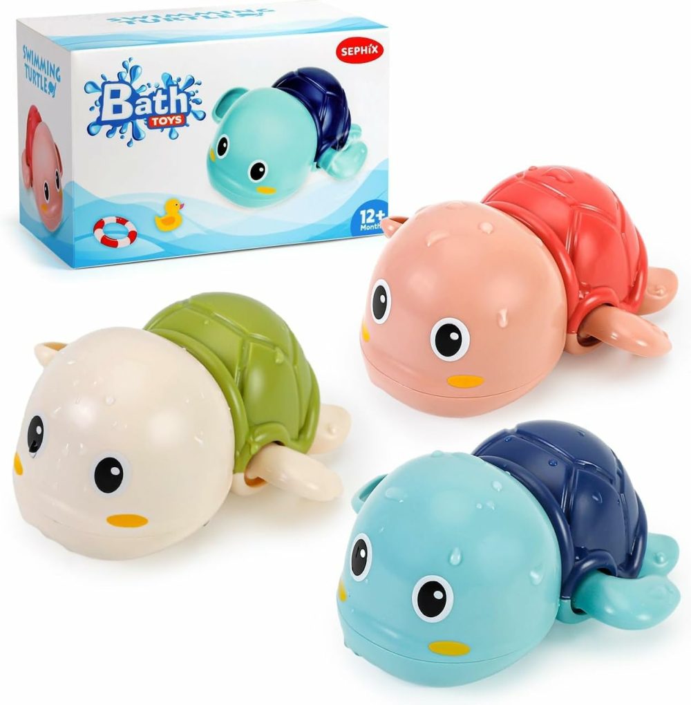 Bath Toys For Toddlers 1-3  Cute Swimming Turtle Bath Toys For 1 2 Year Old Boy Girl Gifts  Water Pool Toys For Baby Toddler Toys Age 1-4  Wind-Up Infant Bathtub Toys  3 Pack  |  Bath Toys All Toys Bath Toys