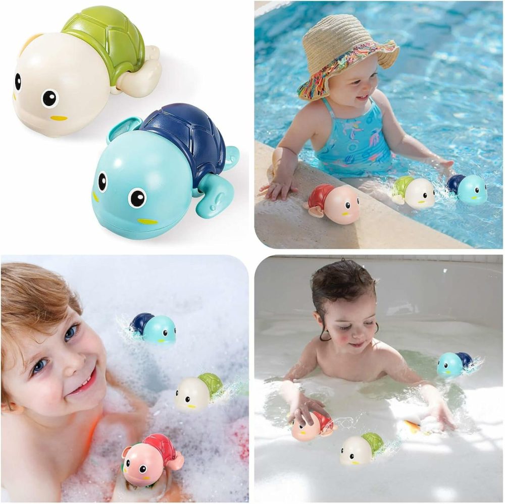 Bath Toys For Toddlers 1-3  Cute Swimming Turtle Bath Toys For 1 2 Year Old Boy Girl Gifts  Water Pool Toys For Baby Toddler Toys Age 1-4  Wind-Up Infant Bathtub Toys  3 Pack  |  Bath Toys All Toys Bath Toys