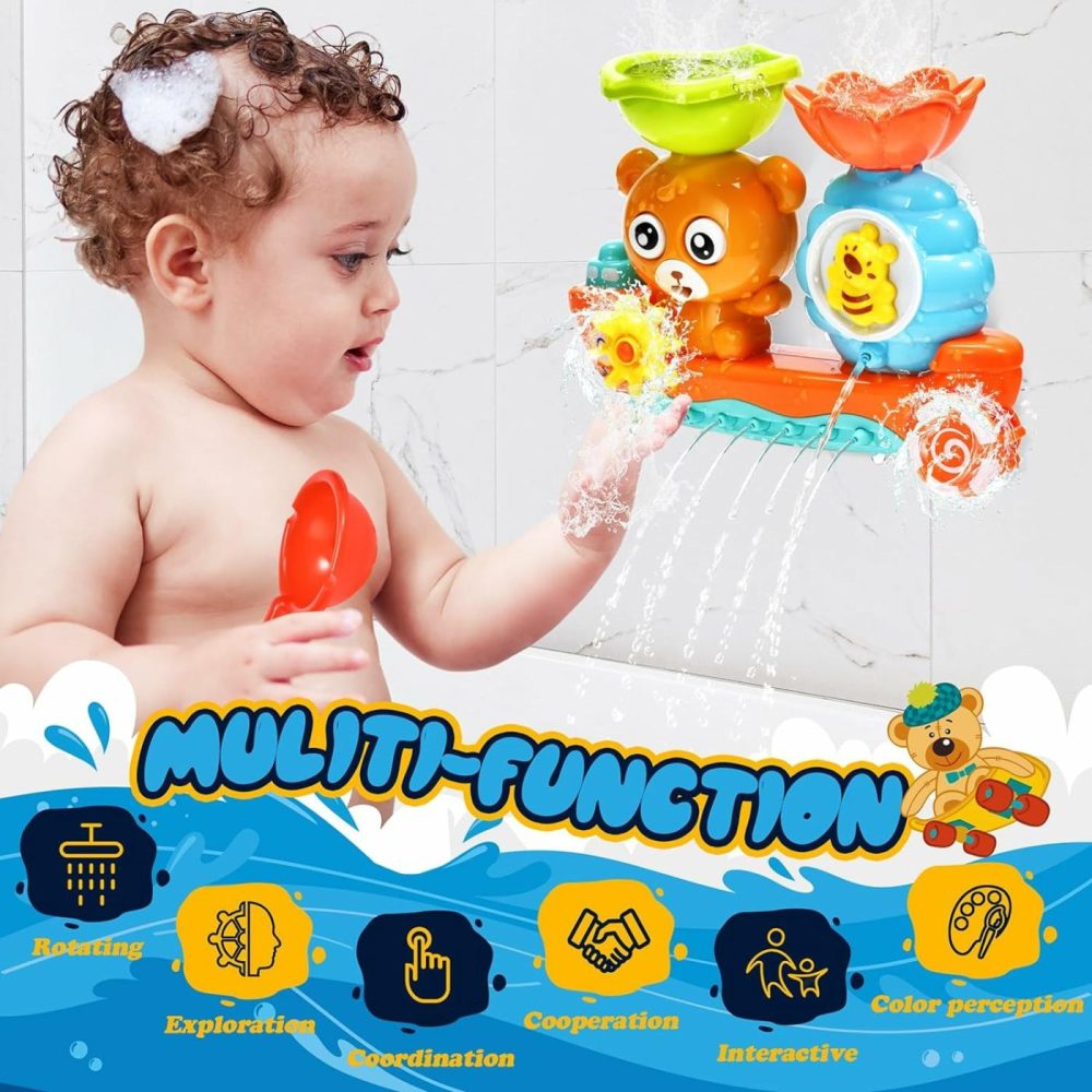 Bath Toys For Toddlers 1-3 Kids Bathtub Toy Bear Water Tub Toys For Shower Bath Time Toys To Boys Girls Baby Kids Infant Preschool Learning Gift  |  Bath Toys All Toys Bath Toys