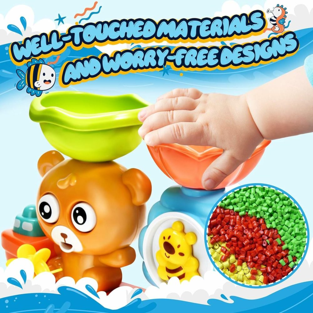 Bath Toys For Toddlers 1-3 Kids Bathtub Toy Bear Water Tub Toys For Shower Bath Time Toys To Boys Girls Baby Kids Infant Preschool Learning Gift  |  Bath Toys All Toys Bath Toys