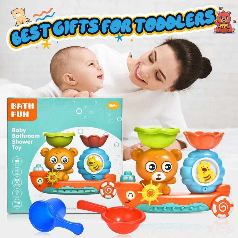 Bath Toys For Toddlers 1-3 Kids Bathtub Toy Bear Water Tub Toys For Shower Bath Time Toys To Boys Girls Baby Kids Infant Preschool Learning Gift  |  Bath Toys All Toys Bath Toys