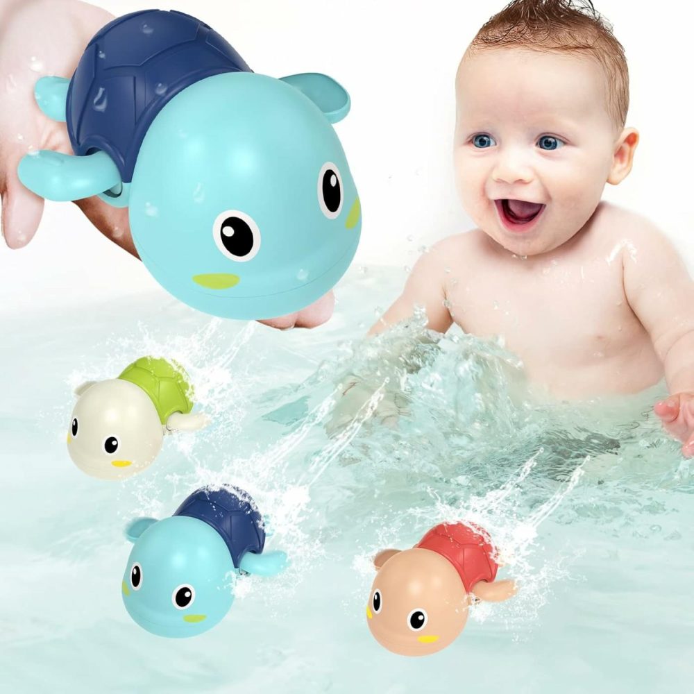 Bath Toys For Toddlers 1-3  Wind Up Bath Tub Toddler Toys Gifts For 1 2 3 4 Year Old Boys Girls  Baby Bathtub Pool Water Toys  Cute Floating Swim Turtles For Toddlers Age 1-2 2-4  |  Bath Toys All Toys Bath Toys