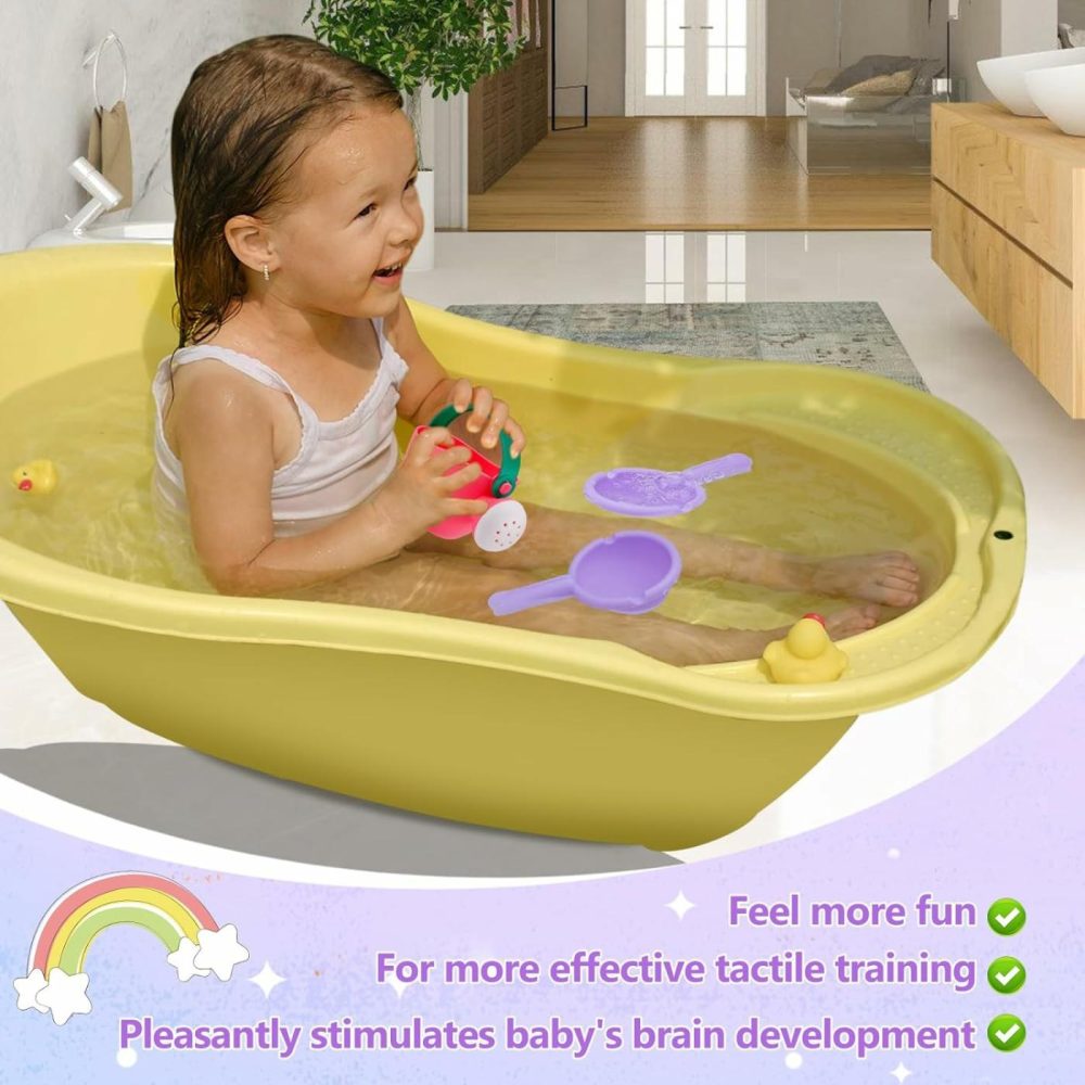 Bath Toys For Toddlers Age 1-3  3 Pack Baby Bath Tub Swimming Pool Water Table Toys  Soft Mold Free Water Toys Fun Tactile Training Newborn Gifts  |  Bath Toys All Toys Bath Toys