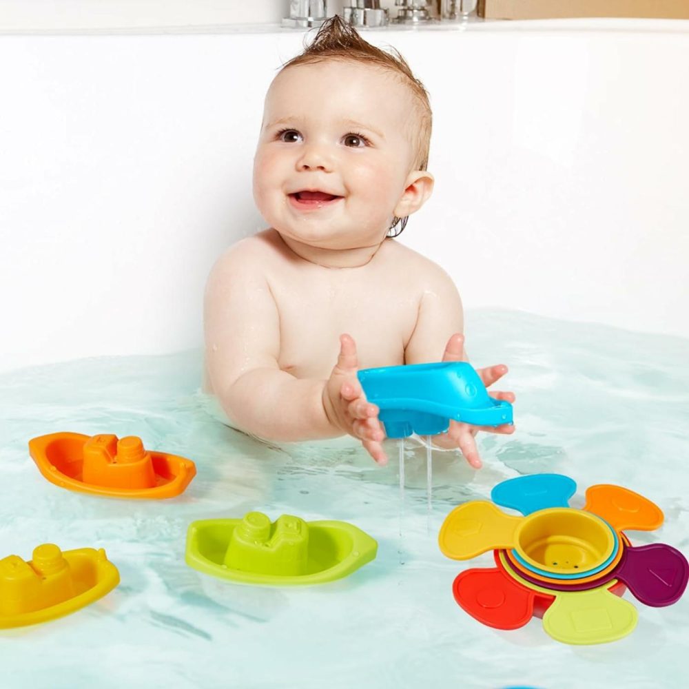 Bath Toys Rainbow Floating Boats With Bathing Spoon  11 Pcs Water Table Toys Baby Bath Toys For Toddlers 1-3/Infants 6-12-18 Months Bathtub Toys Shower Toys  Pool Toys  Beach Toys  |  Bath Toys All Toys Bath Toys