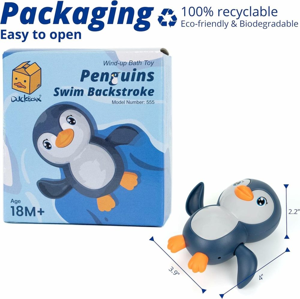 Bath Toys Wind Up Backstroke Swimming Penguins For Kids 18M+ (Blue)  |  Bath Toys All Toys Bath Toys