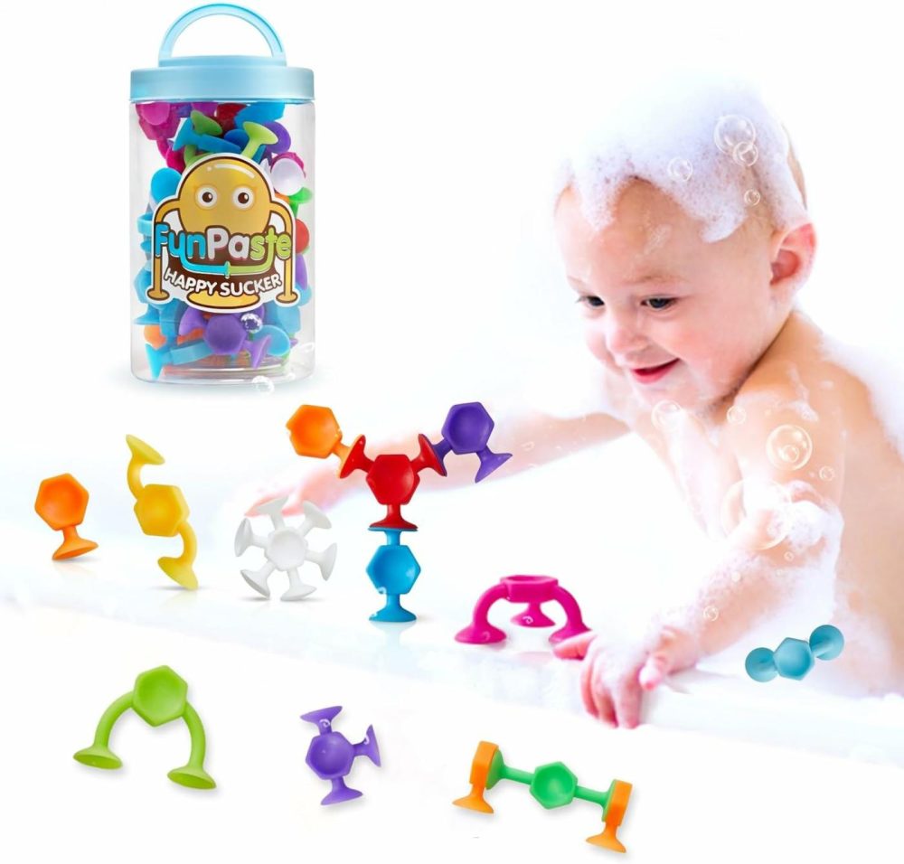 Bath Toys,42Pcs Suction Baby Toddlers Bath Toys Sensory Play Connect  Build & Create Toddler Bath Toys For Ages 1-3 4-8+ Perfect Suction Cup Toy For Kids Bath Toys For Babies & Toddlers.  |  Bath Toys All Toys Bath Toys