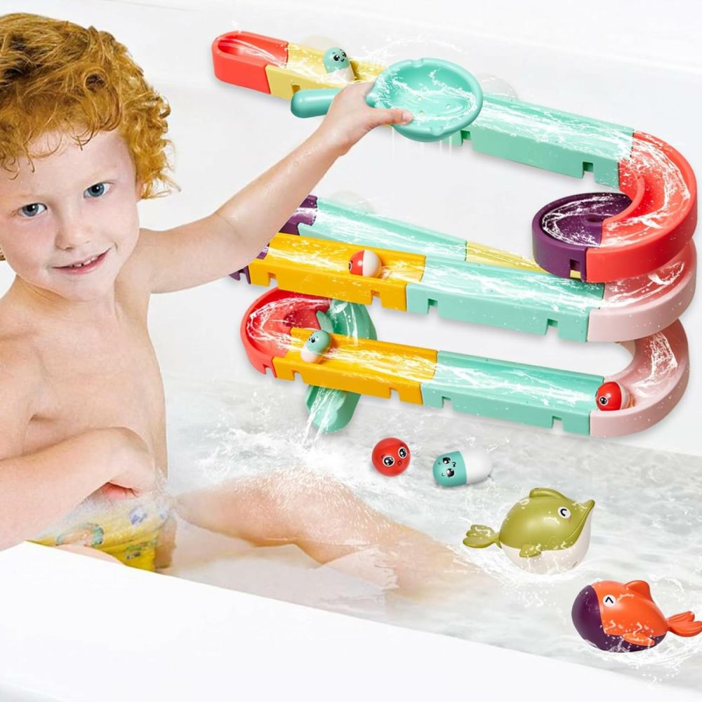 Bath Toys,Bathtub Toy With Shower,Fishing Game For Toddlers  Suction Cup Bath Toys  Bathtub Toys Ball Slide Track For Toddles And Babies  Christmas Birthday Gift For Boys Girls.  |  Bath Toys All Toys Bath Toys