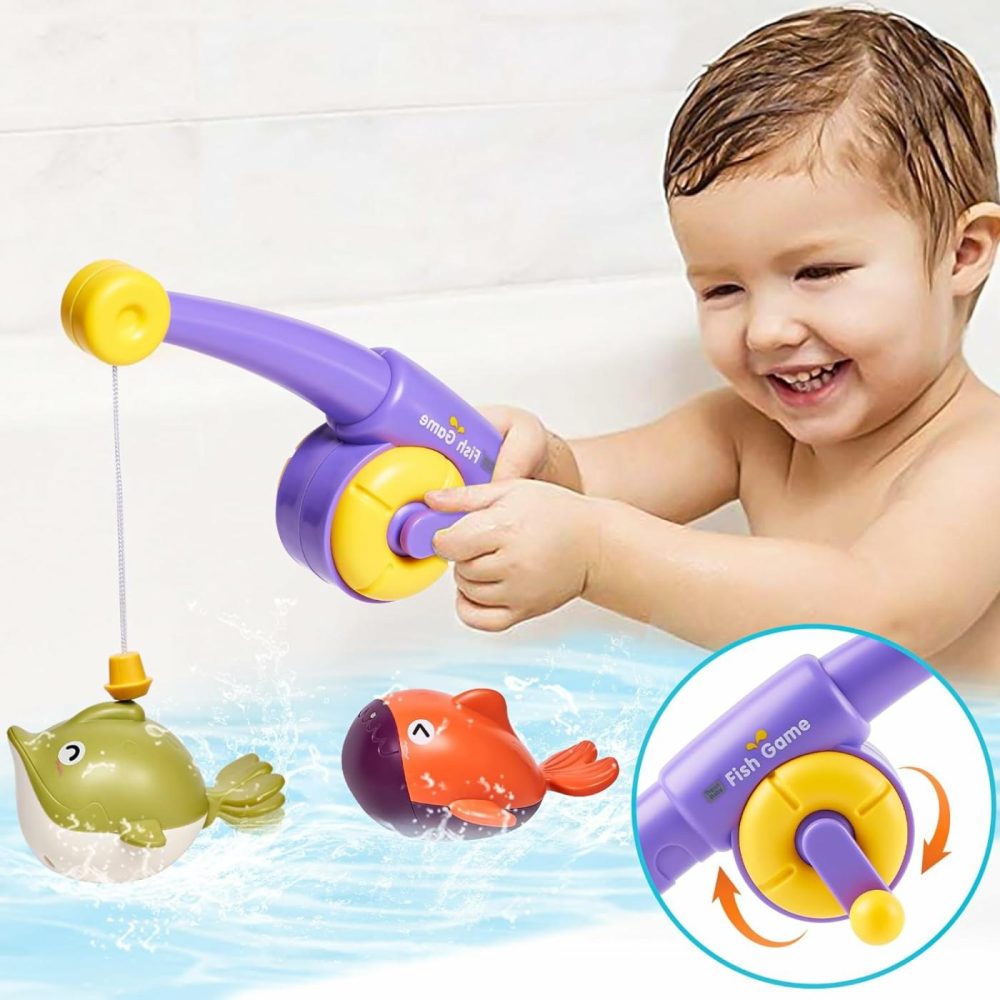 Bath Toys,Bathtub Toy With Shower,Fishing Game For Toddlers  Suction Cup Bath Toys  Bathtub Toys Ball Slide Track For Toddles And Babies  Christmas Birthday Gift For Boys Girls.  |  Bath Toys All Toys Bath Toys