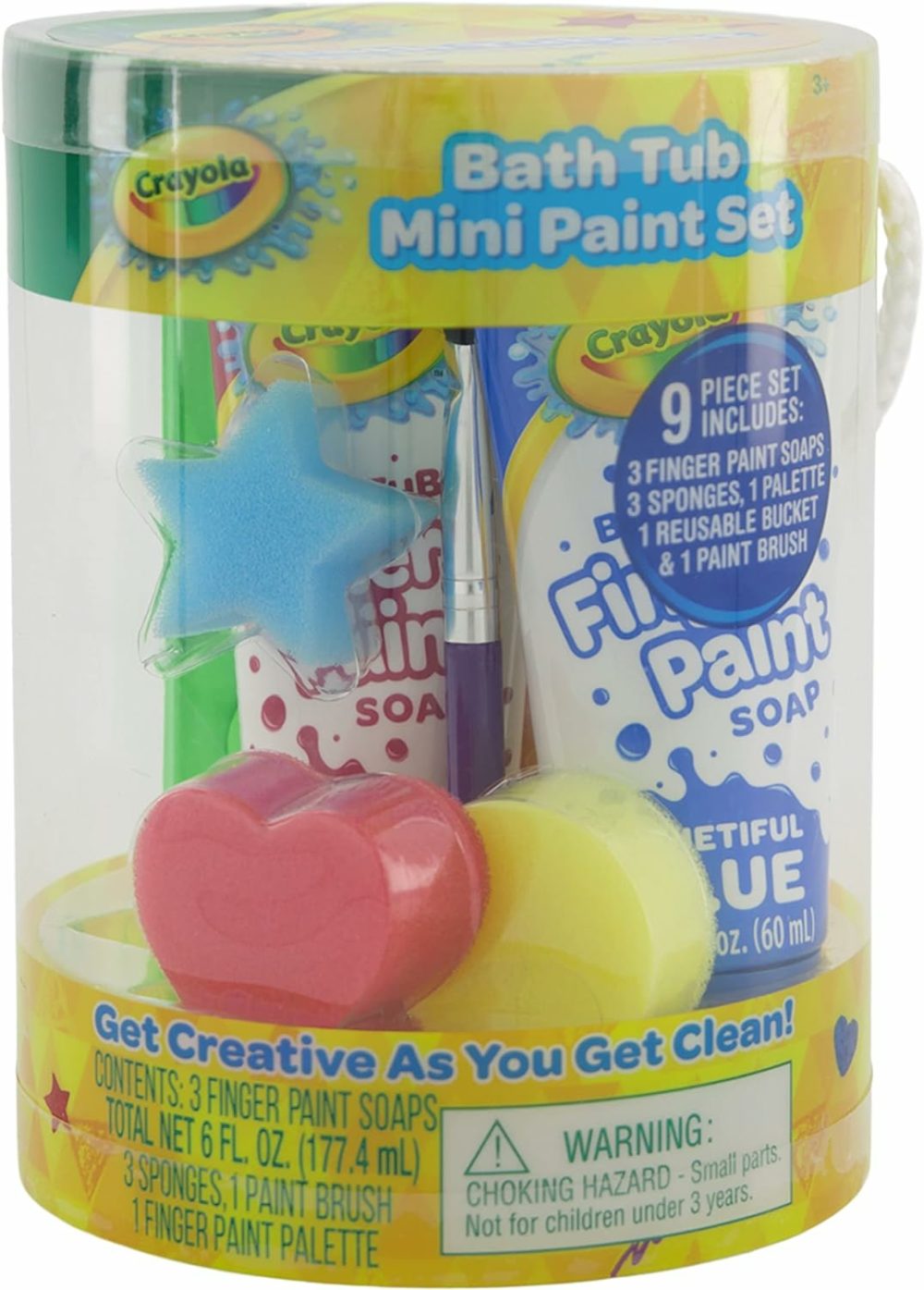 Bath Tub Mini Paint Set – Brushes  Sponges,& Wash Away Finger Paints  |  Bath Toys All Toys Bath Toys