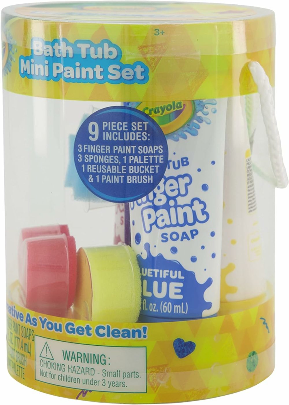 Bath Tub Mini Paint Set – Brushes  Sponges,& Wash Away Finger Paints  |  Bath Toys All Toys Bath Toys