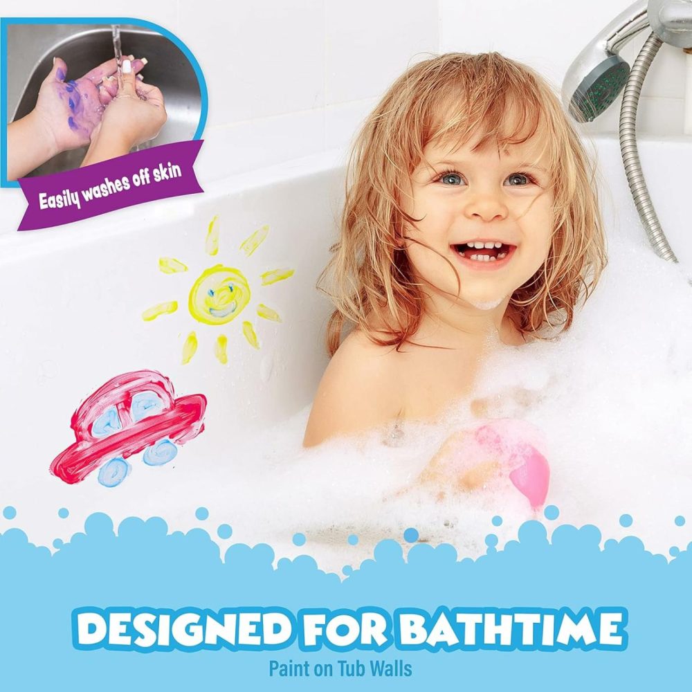 Bathtub Finger Paint Soap  24 Pack | Non-Toxic  Washable Bath Paint For Toddlers & Kids Bath | Ideal Toddler Bath Toys For Creative Play  |  Bath Toys All Toys Bath Toys