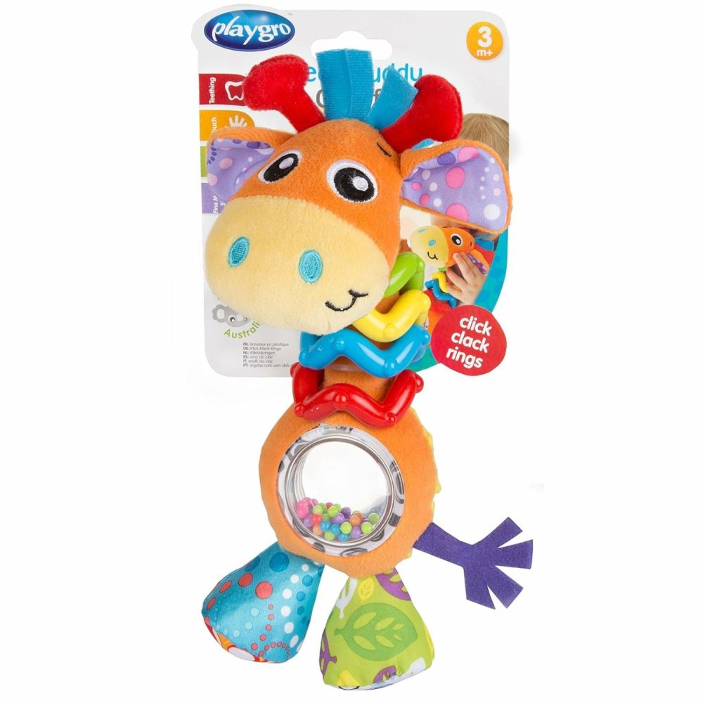 Bead Buddy Giraffe – Interactive Baby Rattle Toy And Teether For Developmental Fun  Engaging Infant & Toddler Giraffe Toy For 3+ Months – Engaging Newborn Sensory Toys  |  Rattles & Plush Rings All Toys multicolored