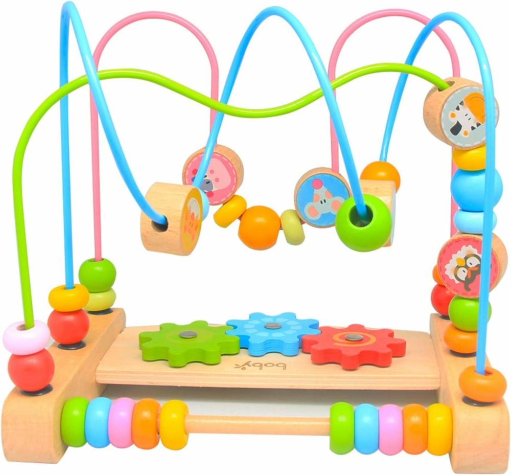 Bead Maze For Babies 6-12 Months,Wooden Educational Abacus Beads Circle Toddler Toys – Colorful Roller Coaster Activity Game,Great Gift For Babies Toddlers Girls And Boys  |  Bead Mazes All Toys Bead Mazes