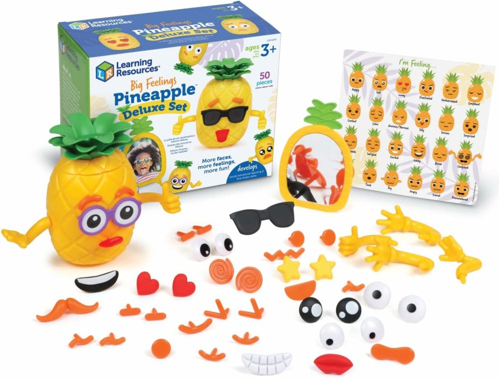 Big Feelings Pineapple Deluxe Set  50 Pieces  Ages 3+  Social Emotional Learning Toys  Sensory Toys For Toddlers  Speech Therapy Materials  Fine Motor Skills Toys  Yellow  Small  |  Baby & Toddler Toys All Toys Baby & Toddler Toys