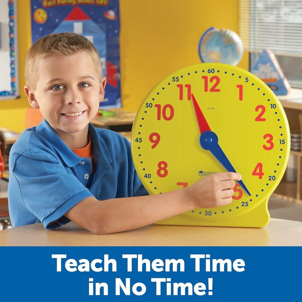 Big Time Learning Clock  Analog Clock  Homeschool  12 Hour  Basic Math Development  Ages 5+  |  Teaching Clocks All Toys Teaching Clocks