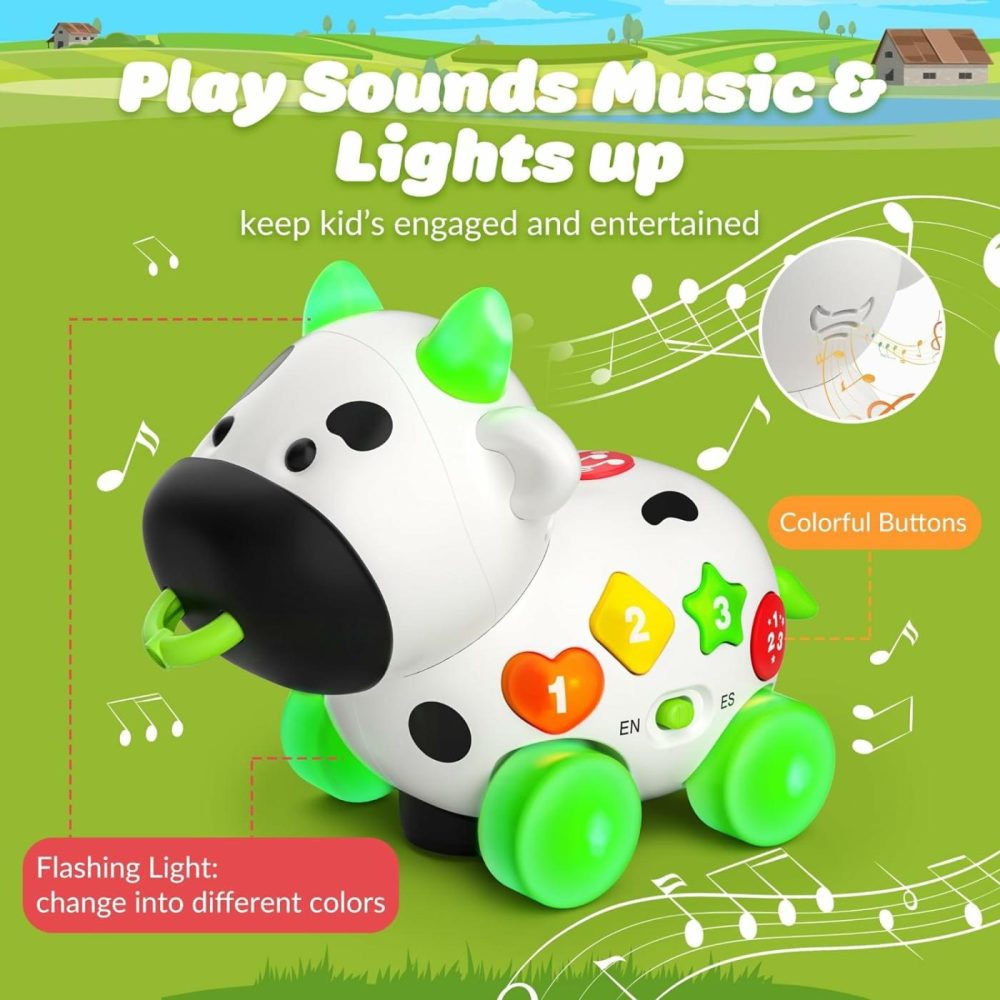 Bilingual Musical Cow Toys For Baby 6-9-12-18 Months  Educational Toddler Toys For 1-2-3 Year Old Boy Girl  Infant Developmental Learning Toy For 1+ Year Old Birthday Gifts  |  Musical Toys All Toys