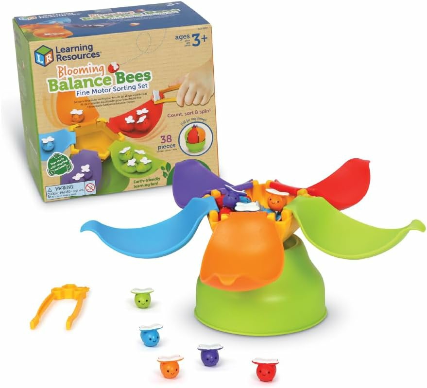 Blooming Balance Bees Fine Motor Sorting Eco Friendly Set – Preschool Learning Activities For Kids Ages 3+  Montessori Toys For Toddlers  |  Sorting & Stacking Toys All Toys Sorting & Stacking Toys