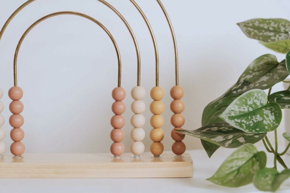 Boho Rainbow Abacus – Stem Toy- Boho Nursery Decor And Playroom Decor- Math Toddler Toy With Beads- Montessori Toys – Aesthetic Modern Educational Wooden Toys  |  Abacuses Abacuses Abacuses