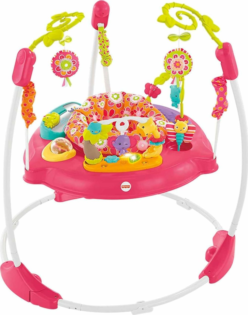 Bouncer Pink Petals Jumperoo Activity Center With Music Lights Sounds And Developmental Toys  |  Activity Centers Activity Centers Activity Centers