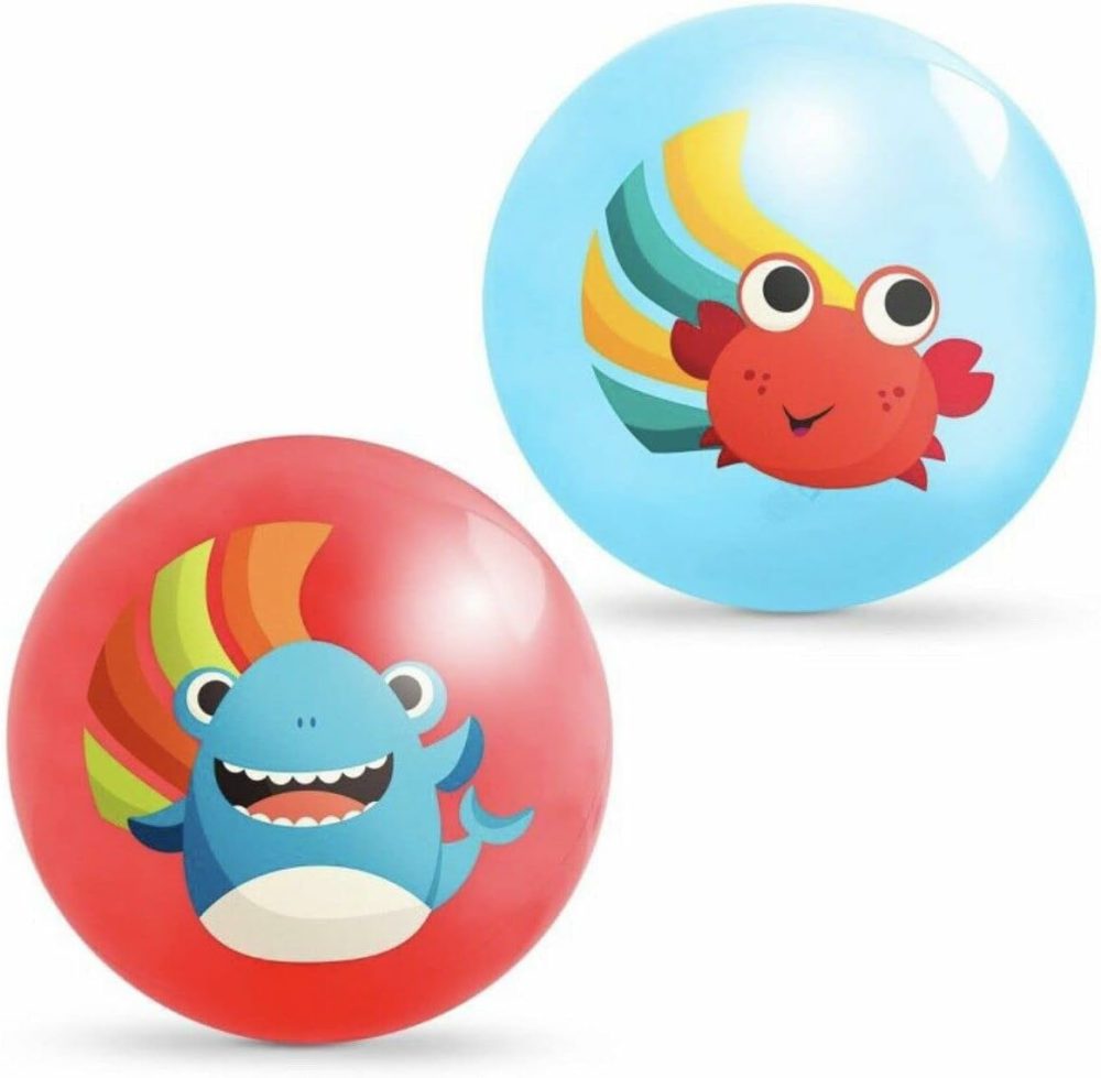 Bouncin’ Around- Developmental Toy- Bouncy Balls For Kids – 2 Pack – 8.5” – Air Pump Included – Shark & Crab Play Balls – Indoor & Outdoor – Playground Games- 3 Years +  |  Balls All Toys Balls