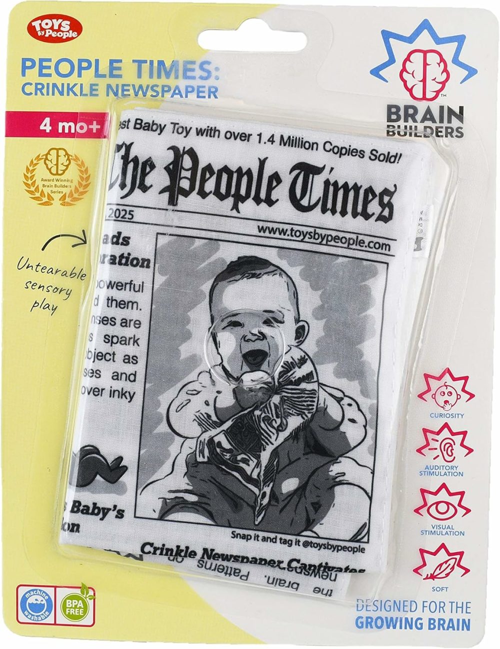 Brain Builders: Baby Newspaper – Crinkly Baby Toy  |  Early Development & Activity Toys All Toys Early Development & Activity Toys