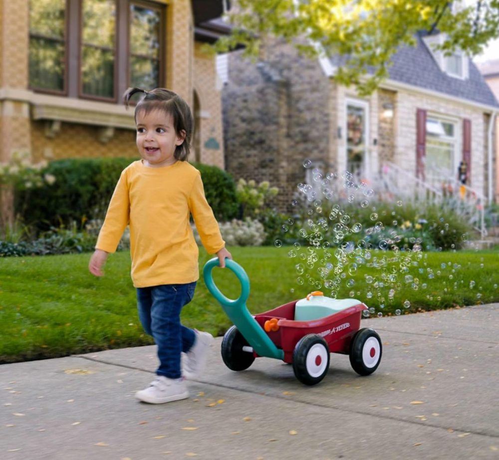 Bubble Buddy Walker Wagon  Bubble Machine For Kids  Red Baby Walker With Wheels For Ages 1-4  |  Push & Pull Toys All Toys Push & Pull Toys