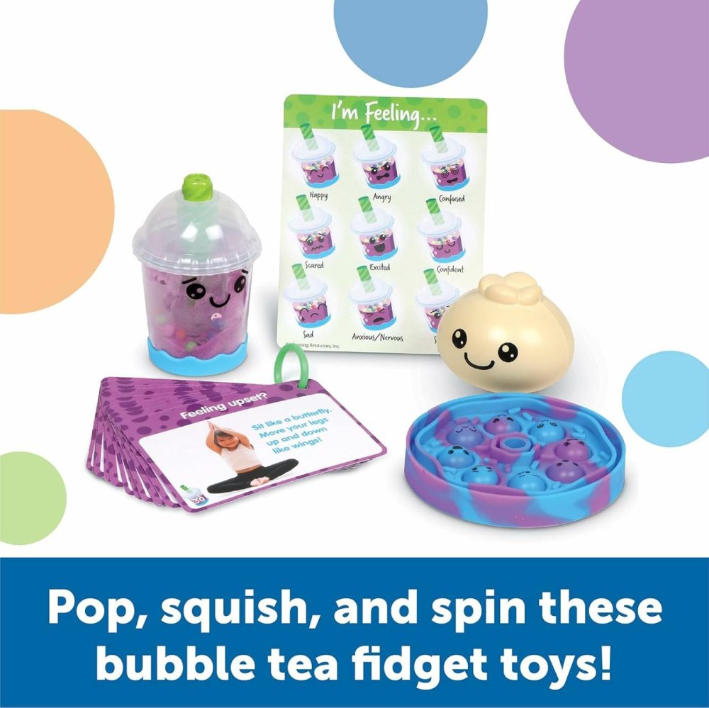 Bubble Tea Break! Sensory Fidget Activity Set  19 Pieces  Ages 3+  Sensory Toys For Toddlers 1-3  Social Emotional Learning  Sel Skills  Calming Toys  |  Sorting & Stacking Toys All Toys Sorting & Stacking Toys