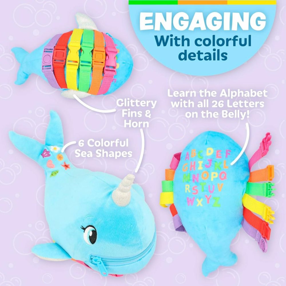 Bubbly Narwhal – Develop Fine Motor Skills – Sensory Learning Activity Toys – Toddler Plane Travel Essential  |  Sorting & Stacking Toys All Toys Bubbly Narwhal