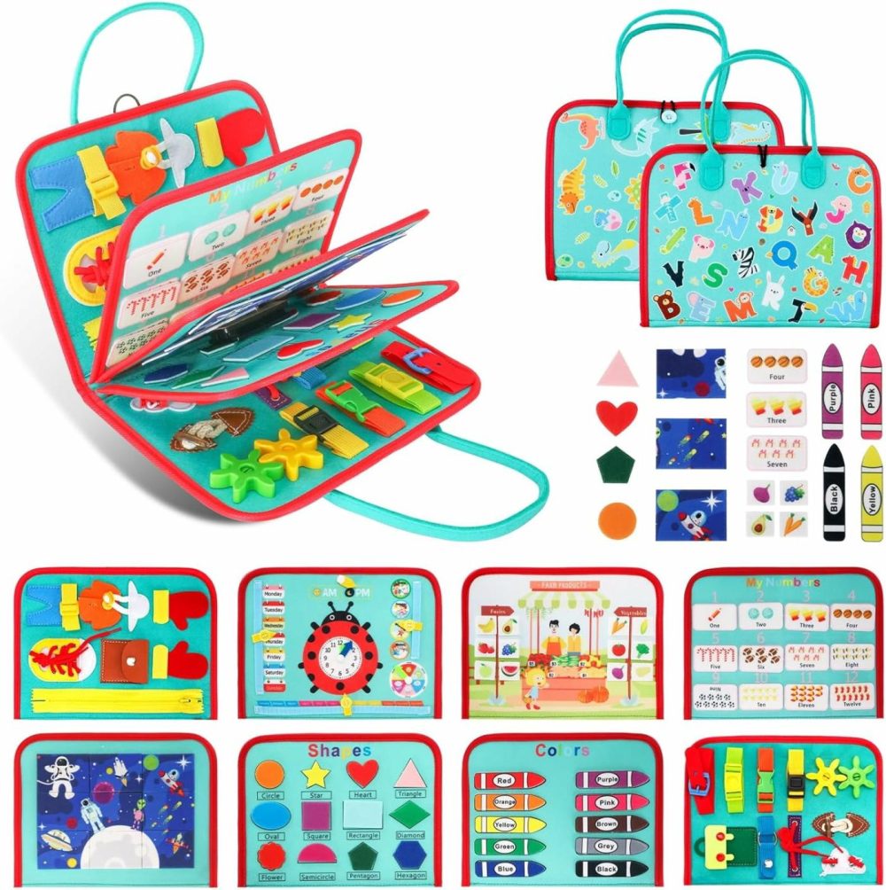 Busy Board For 1 2 3 4 Year Old Toddlers  Busy Book For Toddlers 1-3  Montessori Educational Toys Sensory Board  Preschool Learning Activity Fine Motor Skills Airplane Car Travel Essentials  |  Sorting & Stacking Toys All Toys Sorting & Stacking Toys