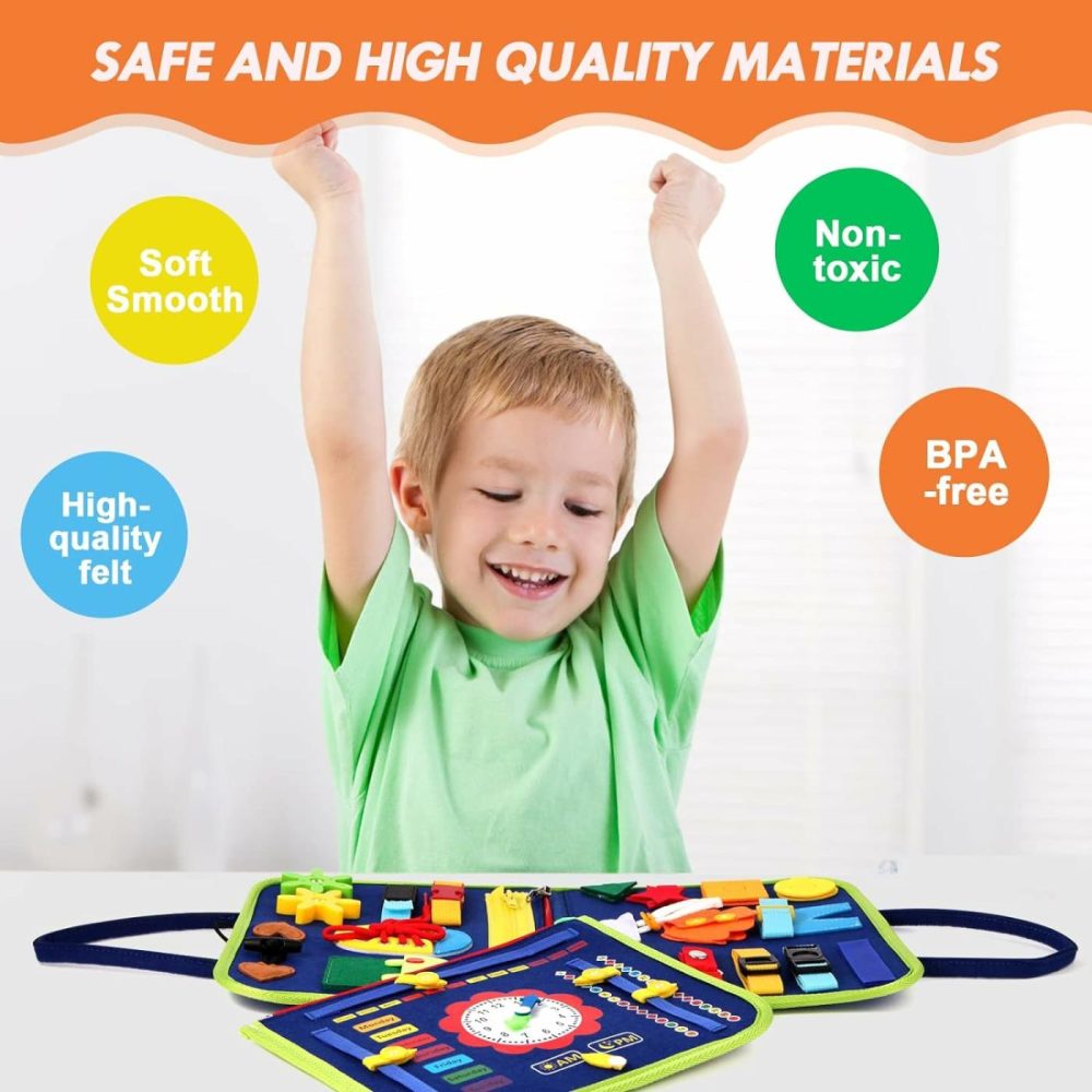 Busy Board For 1 Year Old  Montessori Toys For 2 Year Old  Baby Sensory Toys For Toddlers 1-3  Fine Motor Toys  Toddler Travel Toys  Toddler Learning Activities,Birthday Gifts For Baby Boy Girl  |  Teaching Clocks All Toys Teaching Clocks