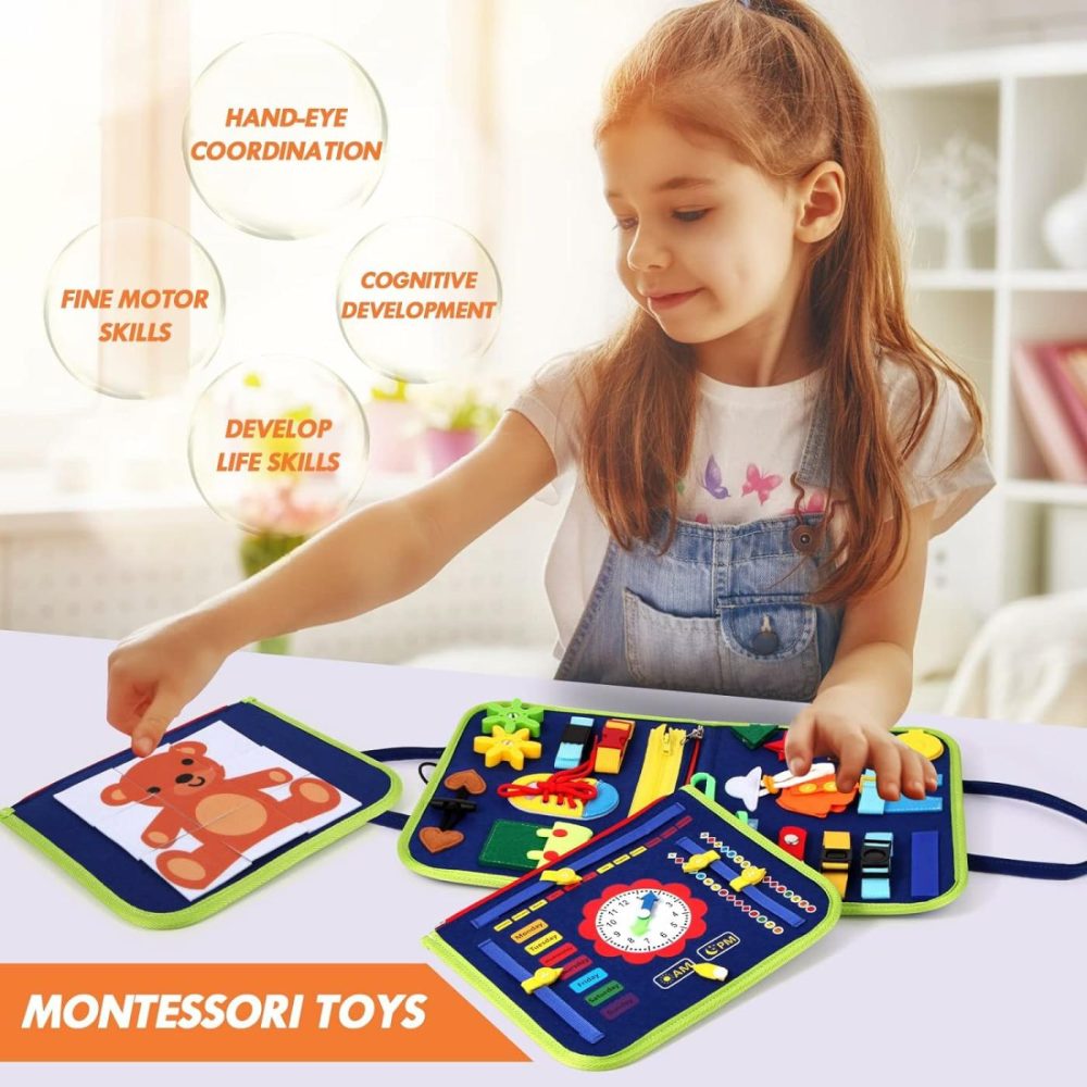 Busy Board For 1 Year Old  Montessori Toys For 2 Year Old  Baby Sensory Toys For Toddlers 1-3  Fine Motor Toys  Toddler Travel Toys  Toddler Learning Activities,Birthday Gifts For Baby Boy Girl  |  Teaching Clocks All Toys Teaching Clocks