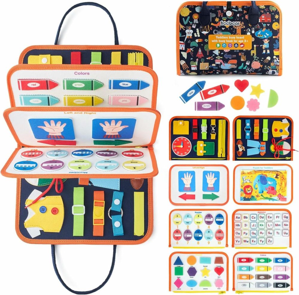 Busy Board Toddler Travel Toys Sensory Toys For Toddlers 1 2 3 4  Montessori Learning Toys For Toddlers Activities Board  Educational Toys For 3 4 Year Old Boys Girls Gift  Classic  |  Sorting & Stacking Toys All Toys Sorting & Stacking Toys