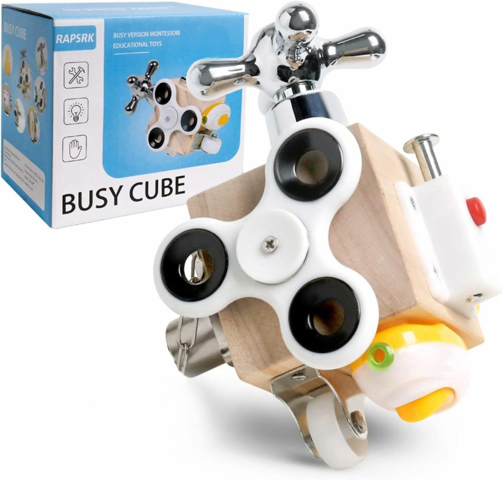 Busy Cube For Kids Sensory Busy Board Travel Toy For Toddlers 1-3 Years Old,Educational Montessori Learning Toys For Babies 18-36 Months  |  Activity Cubes Activity Cubes Activity Cubes