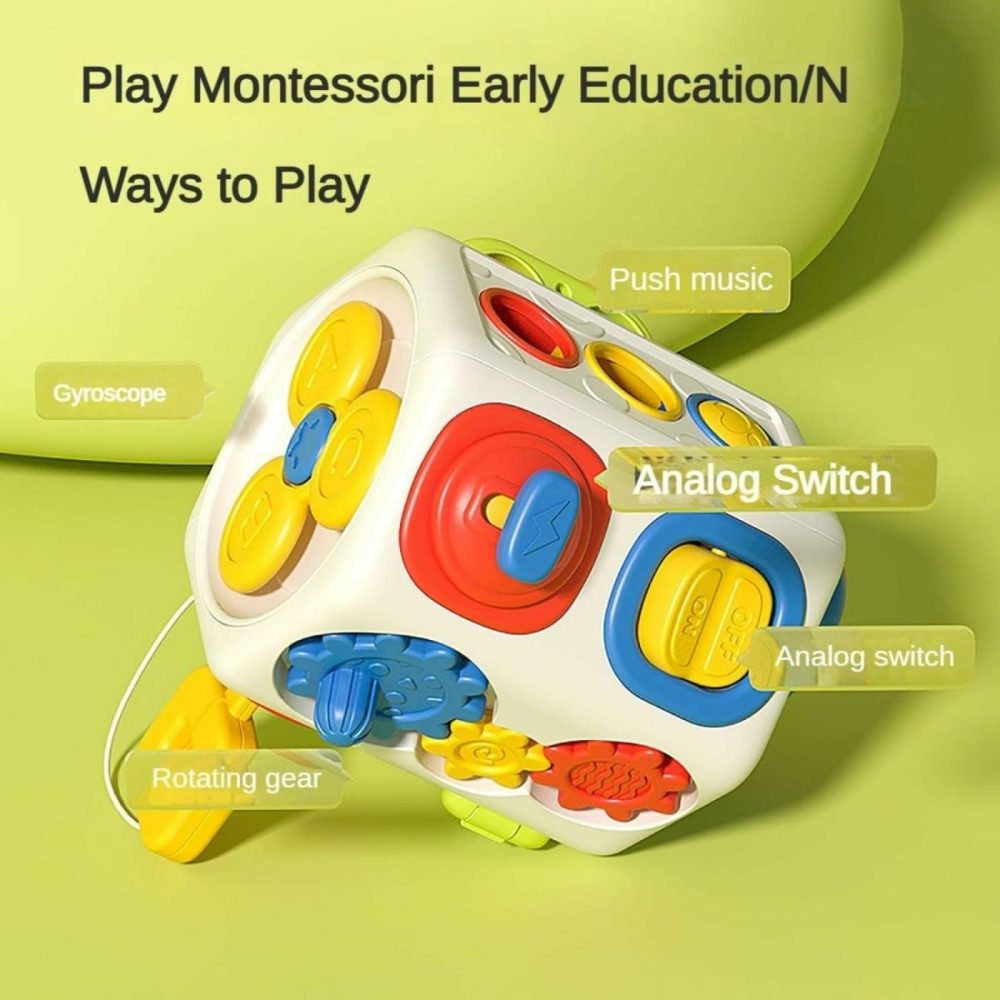 Busy Cube For Toddlers 1-3  Montessori Sensory Activities Busy Board – Baby Gifts For 6 To 18 Months 1 2 One Year Old Infant Boys Girls – Airplane Plane Car Travel Toys Educational Learning  |  Activity Cubes Activity Cubes Activity Cubes