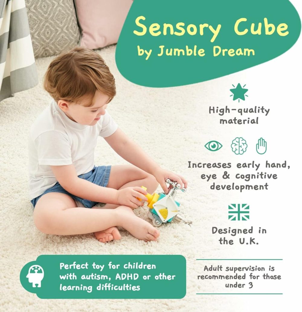 Busy Cube Sensory Toys For Toddlers Is A Handmade Montessori Fidget Cube – Wooden Busy Board Activity Cube Travel Toy For Children With Autism & Adhd 1 2 3  |  Activity Cubes Activity Cubes Activity Cubes