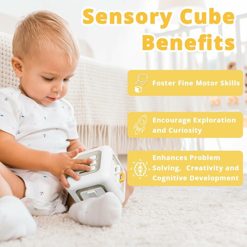 Busy Cube Toys For 1 Year Old Boy  Montessori Toys For 1+ Year Old  Travel Sensory Toys For Toddlers 1-3  Learning Fine Motor Skills| 1St Birthday Gifts Boy 12 Months +  |  Activity Cubes Activity Cubes Activity Cubes