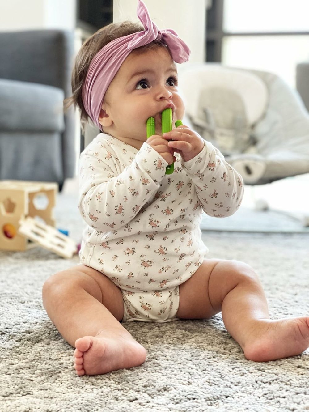 Cactus Baby Teething Toys For Babies 0-6 Months Or 6-12 Months | Self-Soothing Pain Relief Soft Baby Teether Toys For Babies  Toddlers  Infants  Boy Or Girl | Natural Organic Bpa Free  |  Teethers All Toys Lime