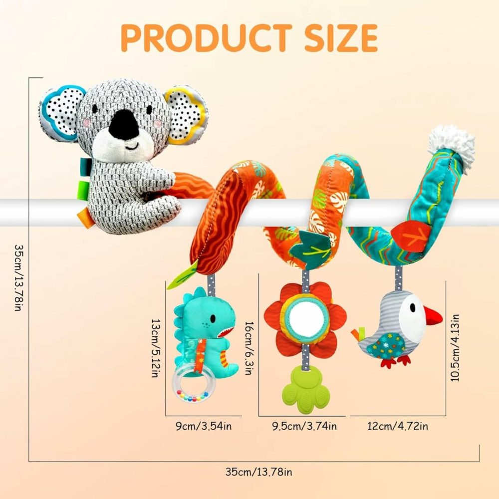 Car Seat Toys Baby Toys 0-3 Months Developmental  Stroller Toys Infant Toys 0-6 Months Newborn Toys  Carseat Toys For Infants 0-12 Months With Dinosaur  Lion Mirror  Teether  |  Car Seat & Stroller Toys All Toys Car Seat & Stroller Toys