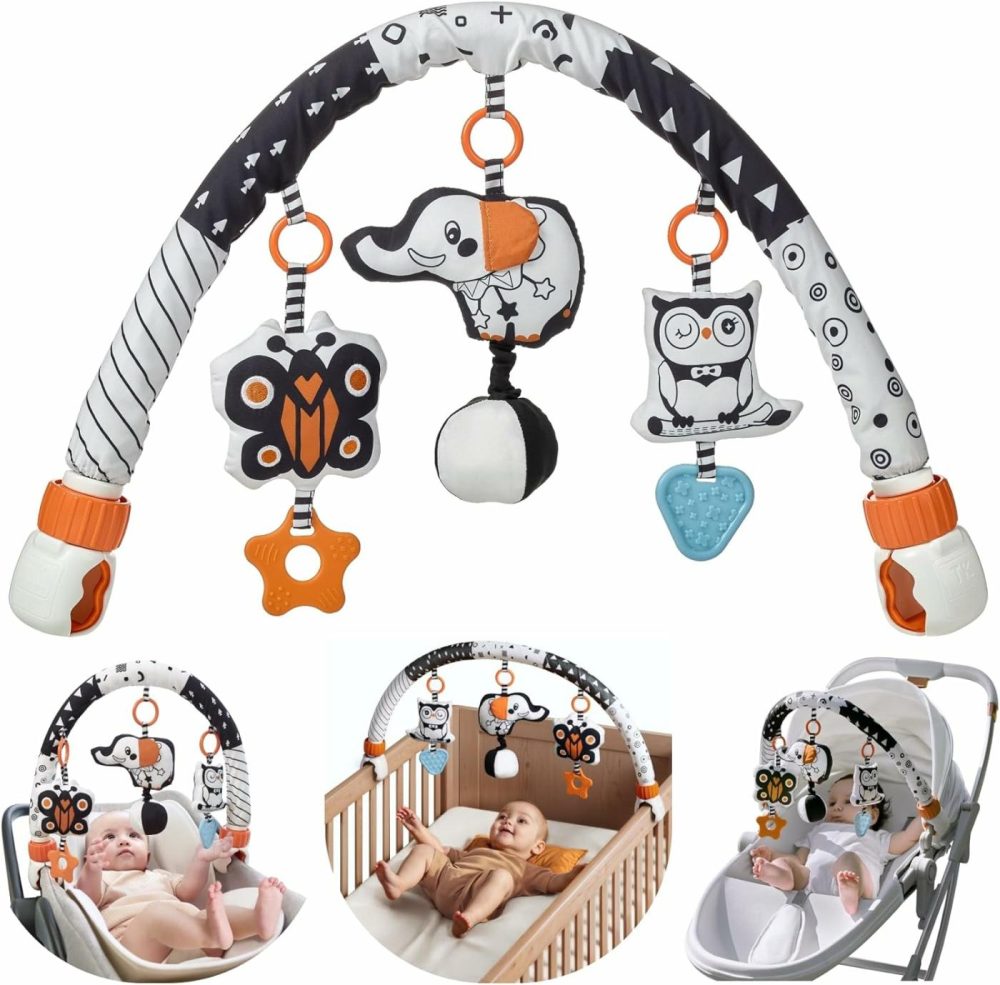 Car Seat Toys For Babies 0-6 Months  Stroller Toys For Infant 0-6 Months  Newborn Sensory Hanging Rattle Arch Toy With Butterfly Elephant Owls,Musical Toy For Baby 6-12 Months  |  Car Seat & Stroller Toys All Toys Car Seat & Stroller Toys