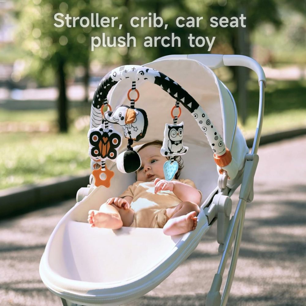 Car Seat Toys For Babies 0-6 Months  Stroller Toys For Infant 0-6 Months  Newborn Sensory Hanging Rattle Arch Toy With Butterfly Elephant Owls,Musical Toy For Baby 6-12 Months  |  Car Seat & Stroller Toys All Toys Car Seat & Stroller Toys