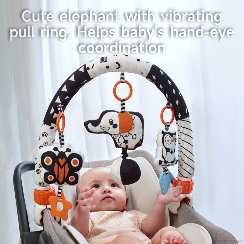 Car Seat Toys For Babies 0-6 Months  Stroller Toys For Infant 0-6 Months  Newborn Sensory Hanging Rattle Arch Toy With Butterfly Elephant Owls,Musical Toy For Baby 6-12 Months  |  Car Seat & Stroller Toys All Toys Car Seat & Stroller Toys