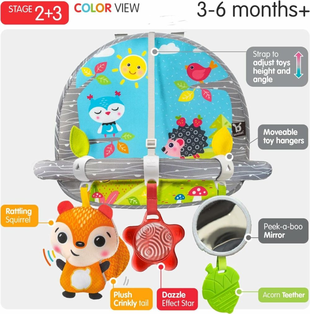 Car Seat Toys For Babies – Double Sided Rear Facing Carseat Toy With Baby Mirror For Infants Girls And Boys 0+ Month Blue  |  Car Seat & Stroller Toys All Toys Car Seat & Stroller Toys