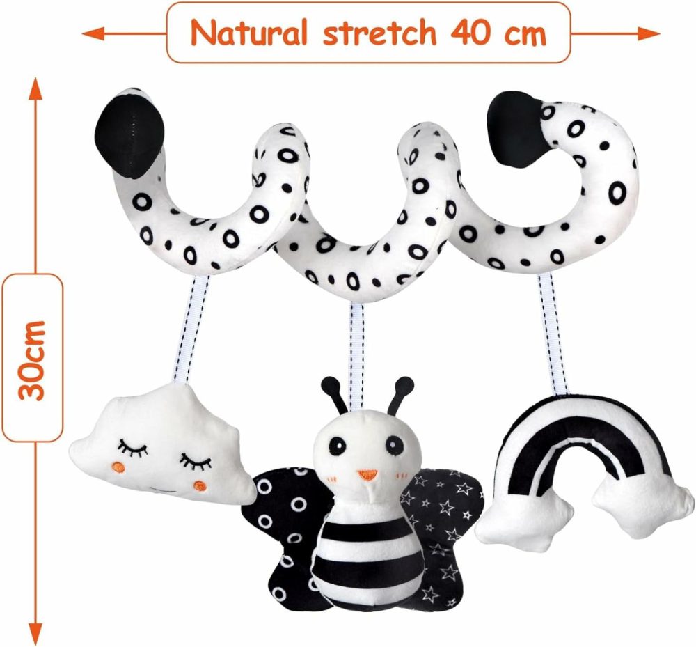 Car Seat Toys  Infant Baby Spiral Activity Hanging Toys Stroller Toys For Car Seat Stroller Bar Crib Bassinet Mobile With Bb Squeaker And Rattles (Bee)  |  Car Seat & Stroller Toys All Toys Car Seat & Stroller Toys