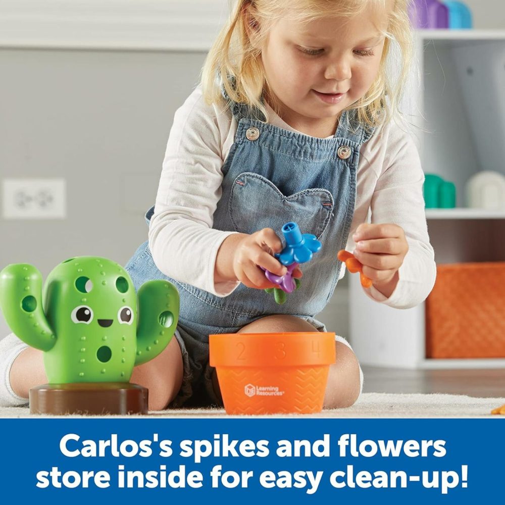 Carlos The Pop & Count Cactus,Toddler Learning Toys  Preschool Toys  Educational Toys For Kids  Cactus Toys For Kids  Age 18+ Months,16 Pieces  |  Sorting & Stacking Toys All Toys Sorting & Stacking Toys