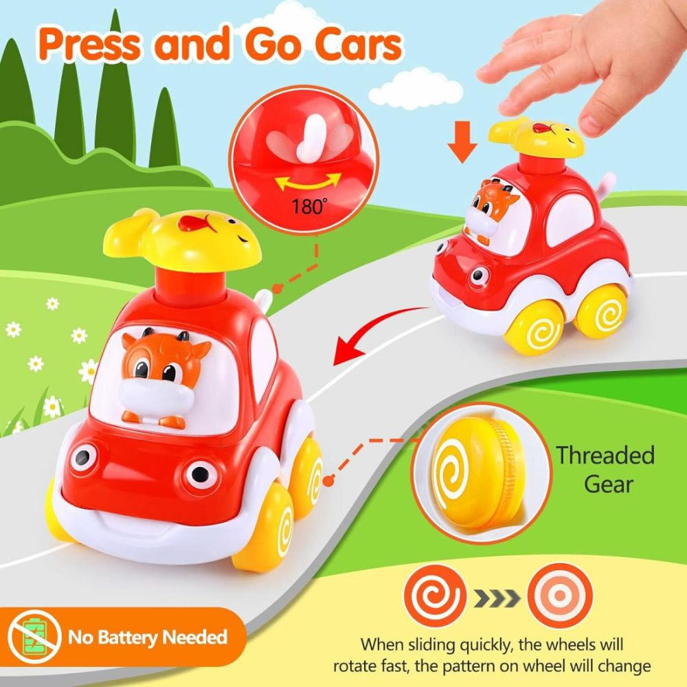 Cars Toys For 1 Year Old Boy Birthday Gift Press And Go Car For 2 Years Old Boy Cars For Toddlers 1-3 Baby Toys 12-18 Months Gifts For 1 2 3 Year Old Boy  |  Push & Pull Toys All Toys Push & Pull Toys